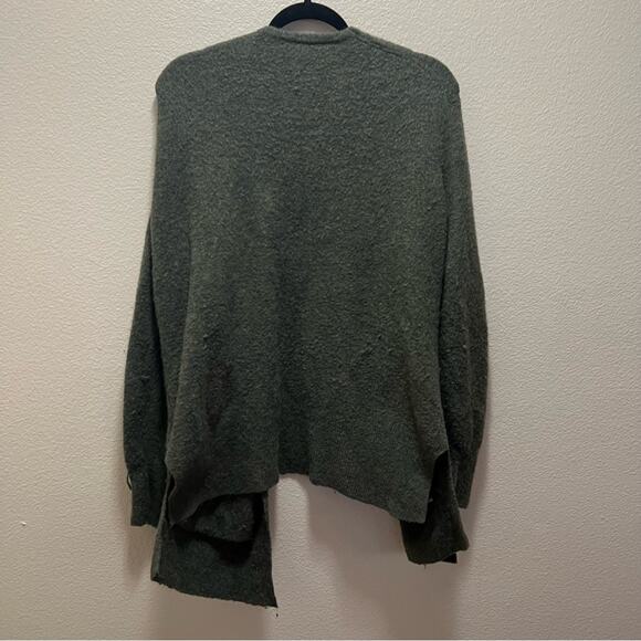 Madewell Green Cozy Walker Cardigan Slouchy Open Front Sweater Alpaca Sz Small - Picture 10 of 10